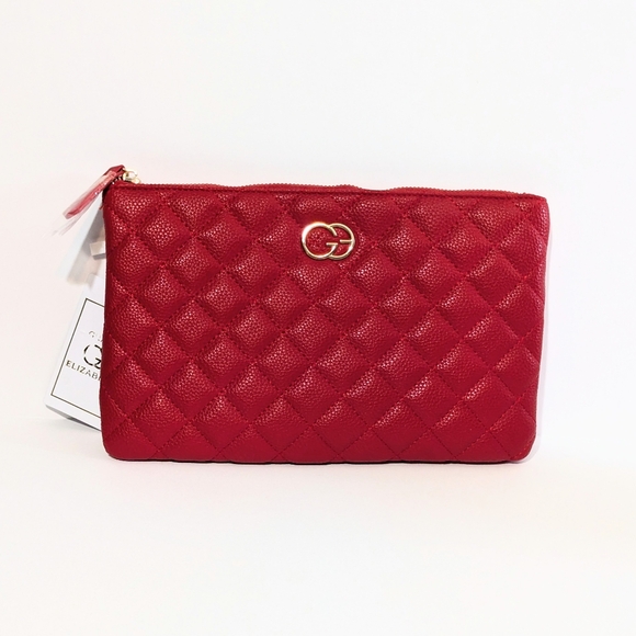 Grace Elizabeth Designer Red Padded Clutch NWT - Picture 1 of 9